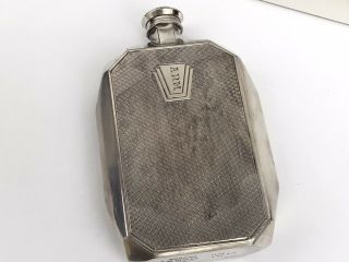 An Art Deco Silver Plated Spirit Flask By James Dixon & Son,  1920’s
