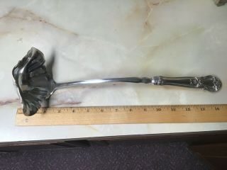 Vintage Sterling Silver Punch Bowl Ladle,  14.  0 In.  230.  0 Grams,  Marked Sterling