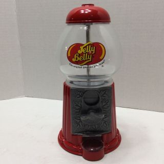 Vintage Jelly Belly 9 " Gumball Candy Machine Glass And Metal Construction