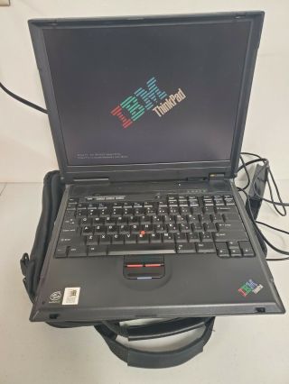Vintage IBM Thinkpad Laptop Windows 98 operating system 14.  1 