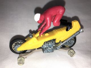 Vintage Hot Wheels Rrrumbler Straight Away Yellow Color Bike & Red Rider