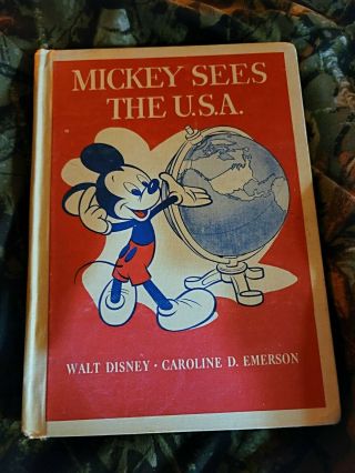 Mickey See The Usa 1944 Walt Disney Mickey Mouse,  Vintage
