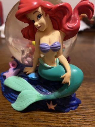 Disney The Little Mermaid Snow Globe Special Edition Ariel Flounder Sebastian