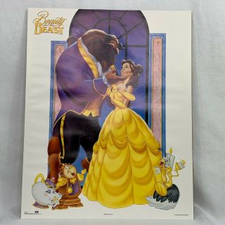 Vintage Beauty And The Beast Movie Poster Walt Disney Printed In Usa Osp Belle