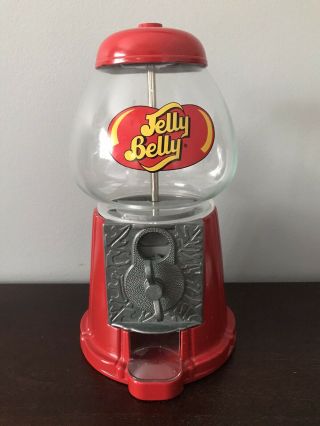 Vintage Jelly Belly Metal/glass Coin Operated Candy Dispenser