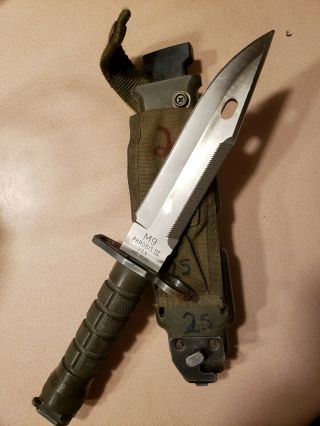 M9 Phrobis Iii Us Military Survival Knife W/ Scabbard