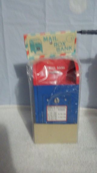 Vintage U.  S.  Mail Box Tin Coin Bank Made In Japan Read Discription
