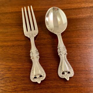 Towle Old Colonial Sterling Silver Fork & Spoon Baby Set - No Monogram