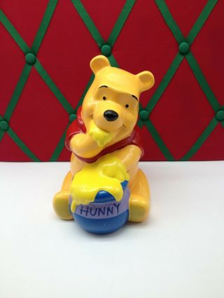 Disney Winnie The Pooh Ceramic Coin Bank Hunny Honey Pot - 9 " Tall