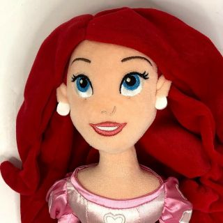 Disney Store Ariel Pink Dress Plush Doll Little Mermaid 20 