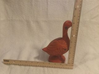 Antique Red Goose Shoe Advertising Cast Iron Still Bank Paint