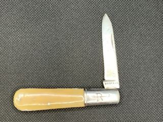 Russell Barlow Knife.  Pre 1933 Straight Line Tang Stamp.