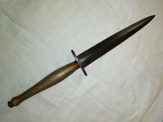 Vintage Fairbairn Sykes Fighting Knife Wilkinson Sword Co.  London Dagger No Case