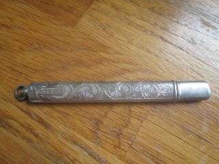 Antique Solid Silver Hallmarked Chatelaine Pencil Holder / Pencil 1911