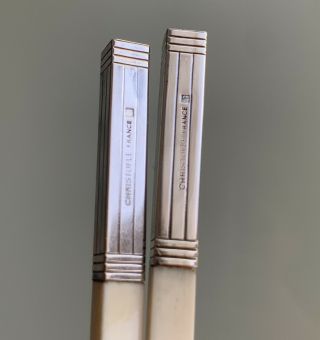 Christofle Signed Silver Ended Chopsticks (paris,  France) 1 Set