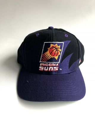 Vintage Phoenix Suns Logo Athletic Sharktooth Snapback Nba Hat