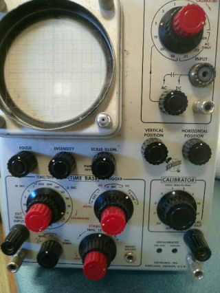 Vintage Oscilloscope Type 310a Tektronix Inc.  In Aluminum Case.  For Parts/repair