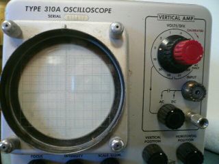 Vintage Oscilloscope Type 310A Tektronix Inc.  In Aluminum Case.  For Parts/Repair 3