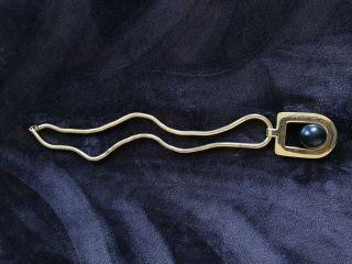 Vintage Lanvin Paris Modern Gold Tone Necklace