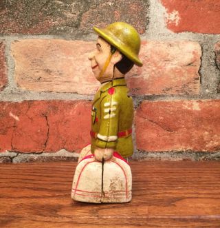 Cast Iron U.  S.  Army Doughboy Soldier Vintage Penny Coin Bank 2