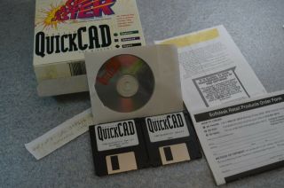 Vintage Autodesk Drafix Quickcad 5.  25” Floppy Discs Hard To Find