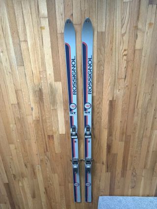 Vintage Rossignol St Competition Equipe 195cm Slalom Skis & 380 Tyrolia Bindings