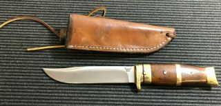 Vintage John Nelson Cooper Fixed Blade Knife W/leather Sheath.  Like Randall