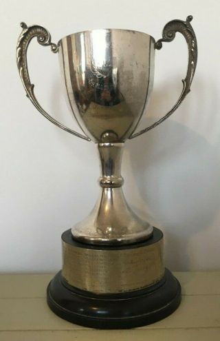 Large Vintage Silver Plate Isle Of Wight Horse Show Trophy,  Horse,  Trophies
