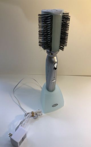 Vtg 2002 Revo Styler Cordless Rotating Hair Brush W Charger Straightener
