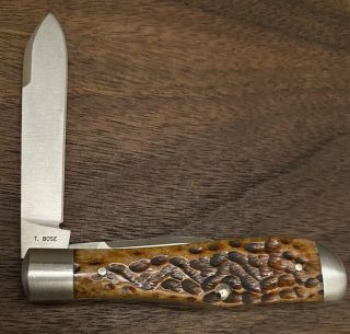 Case XX Tony Bose Eureka Jack Jigged Brown Bone Knife 154CM Case Premium Knife 3