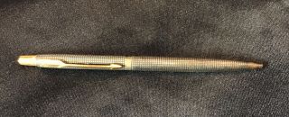 Vintage Sterling Silver / Gold Tip Gt Parker Classic Cisele Ballpoint Pen Usa