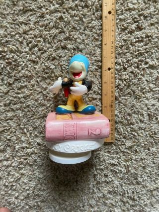 Vintage Disney Jiminy Cricket Schmid Japan Hand Painted Figurine Music Box