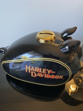 Harley Davidson Ceramic Classic Tank Hog Bank Glossy Black Finish 2002 2