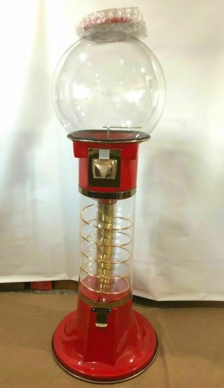 Vintage 5 - Foot Gumball Machine Spiral Vending Gumball Machine