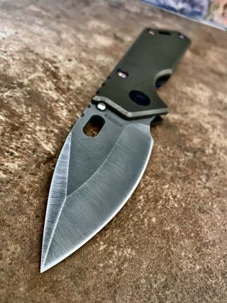Custom Strider Ar.  75 Titanium Frame Lock Folding Knife Bronze