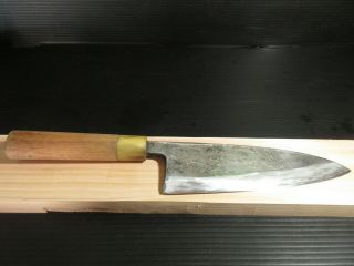 Vintage; Sharpened: Japanese Kitchen Knife/ Big Deba 180 / 335 Mm / Takahisa