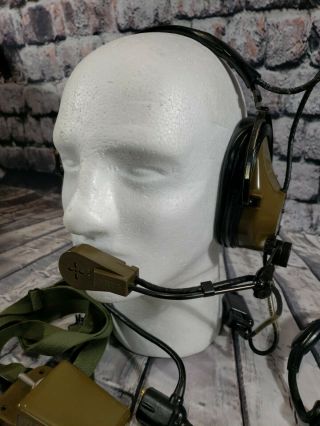 Us Military H - 161c/u Headset - Microphone Vintage In The Box H - 161 C/u