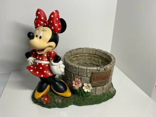 Vintage Disney Minnie Mouse Outdoor Garden Patio Resin Planter Wishing Well