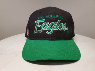 Philadelphia Eagles Football Vintage Nfl Script Hat Snapback Sports Specialties