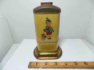 Children Image Mechanical Coin Operated Tin Money Bank C1930s