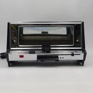 Vintage Ge General Electric 60s Deluxe Toast R Oven A12t93b Chrome