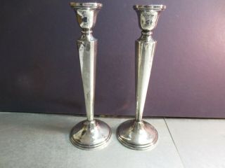 Vintage Sterling Silver Candlesticks - Pair - 8 - 1/2 " Tall " El - Sil - Co "