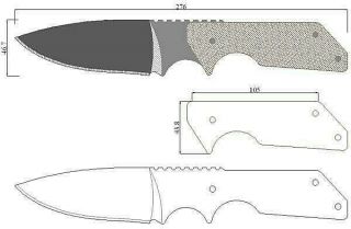Strider Knives EBL - S Fixed Blade Knife,  CPM S30V,  Kydex Tek Lok,  like TAD Gear 5