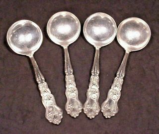 Moselle By International Plate Silverplate Bouillon Soup Spoon 4 5/8 " Set Of 4
