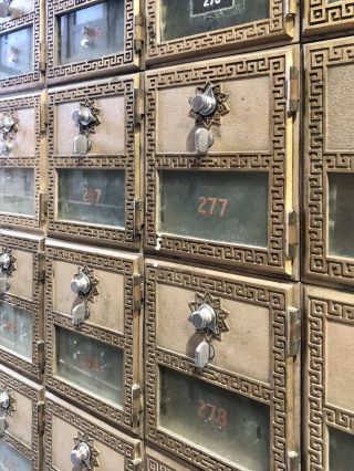 Larger Usps Post Office Mailbox Brass Postal Combo Door Lock 6 1/4 " X 5 1/2 "