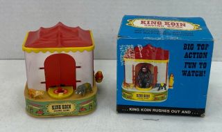 Vintage King Koin Wind Up Coin Operated Saving Bank