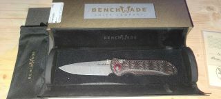 Benchmade 908 - 161 Stryker Ii Axis Lock Knife Red/black Gold Class 1680