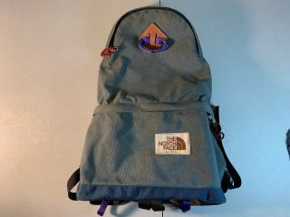 Vintage North Face Tear Drop Day Pack Backpack Northface Gray Blue Usa
