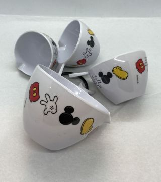 Disney Mickey Mouse Parts Measuring Cups Set Of 4 Retired 1/4,  1/3,  1/2,  1 Cups