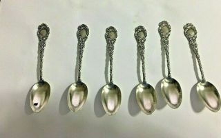 Antique Vintage Rm&s Sterling Silver Tea - Coffee Spoon 3 1/2 " Set Of 6 - 43.  8g